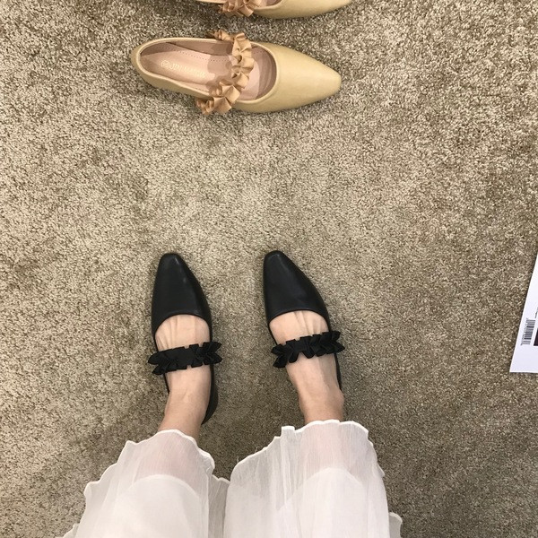 Öko bőrből készült, pántos női alkalmi cipő