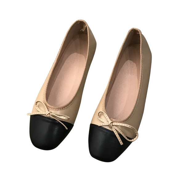 Női alkalmi cipő szalaggal - lekerekített modell