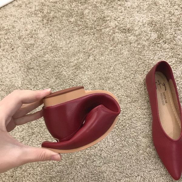 Női alkalmi cipő öko bőrből - hegyes modell