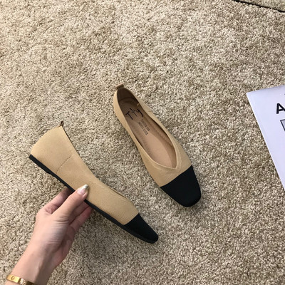 Alkalmi női cipő textilből, lapos talppal