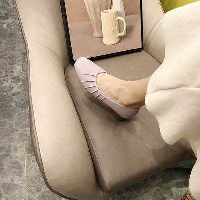 Női alkalmi cipő lekerekített eko bőrből készült modell vastag sarokkal több modellben