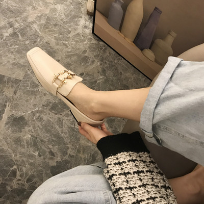 Új modell női bőr cipő fém elemmel - két modell