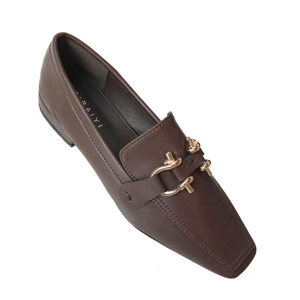 Új modell női bőr cipő fém elemmel - két modell