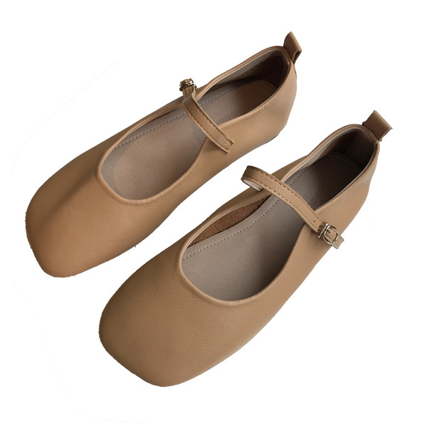 Modern női bőrcipő - balerina típusú