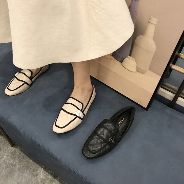 Női alkalmi mokaszinok, lapos talppal