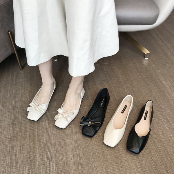 Új modell női bőr cipő szalaggal - két modell