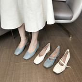 Női bőrcipő 4,5 cm-es sarokkal