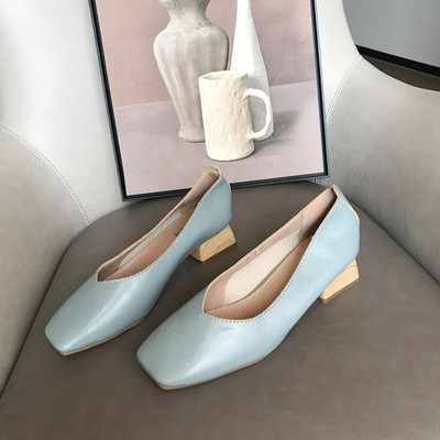 Női bőrcipő 4,5 cm-es sarokkal