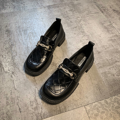 Γυναικεία έκο δερμάτινα παπούτσια σε μαύρο χρώμα