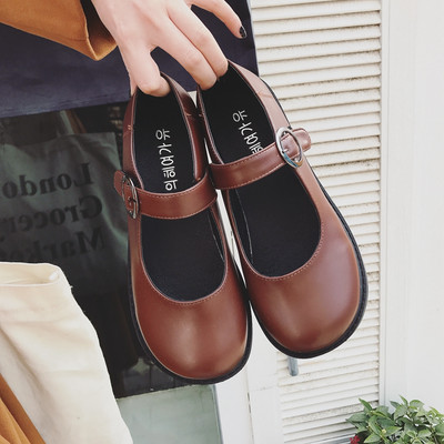 Casual γυναικεία έκο δερμάτινα παπούτσια με μεταλλική στερέωση και επίπεδη σόλα