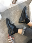 Klasszikus női bőr fűzős cipő