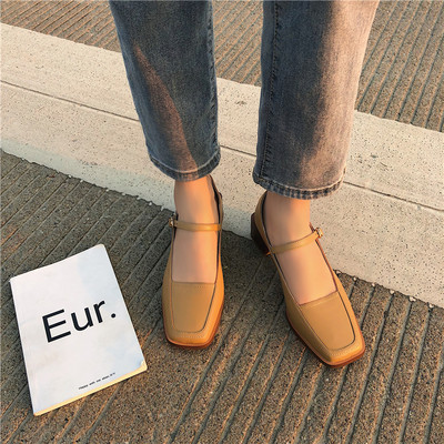 Női alkalmi cipő alacsony 5 cm-es sarokkal és pánttal