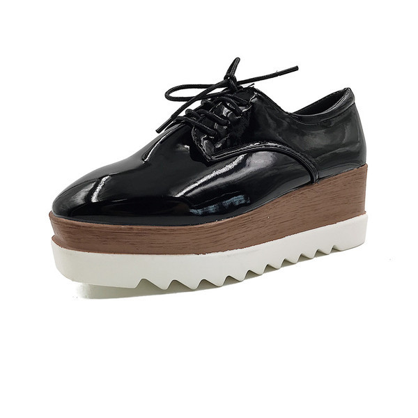 Női alkalmi cipő fűzős, magas talpú