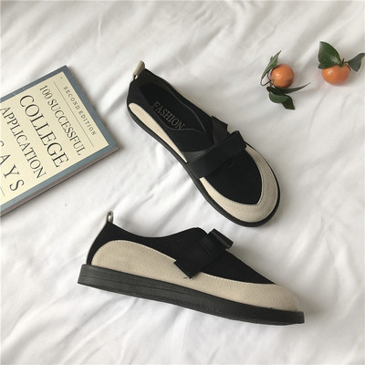 Alkalmi női cipő fekete és barna szalaggal