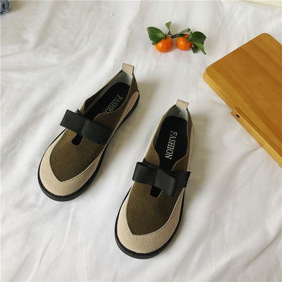 Alkalmi női cipő fekete és barna szalaggal