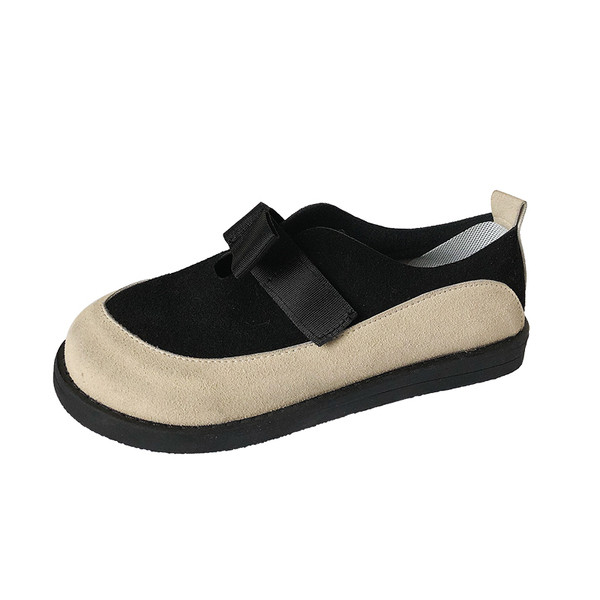 Alkalmi női cipő fekete és barna szalaggal