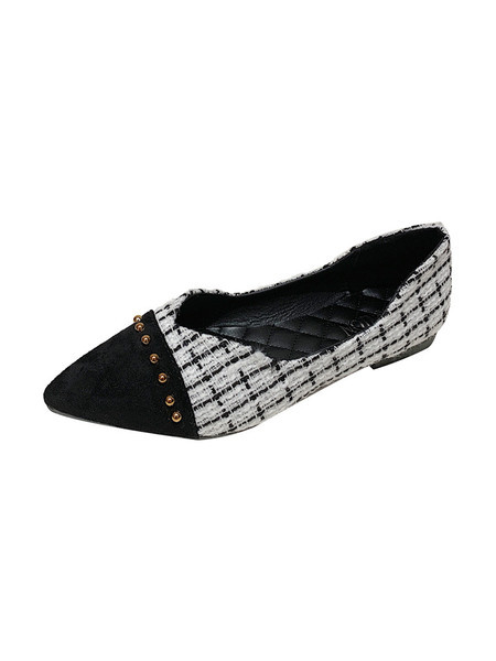 Hegyes modell elegáns női cipő lapos talppal