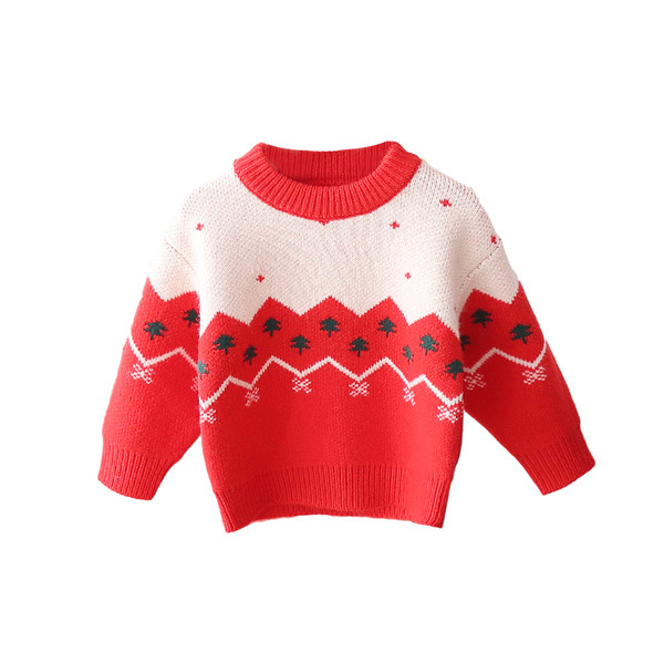 Gyermek karácsonyi pulóver ovális nyakkivágással, lányoknak