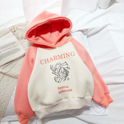 Sport gyerek pulóver kapucnival és különféle alkalmazásokkal