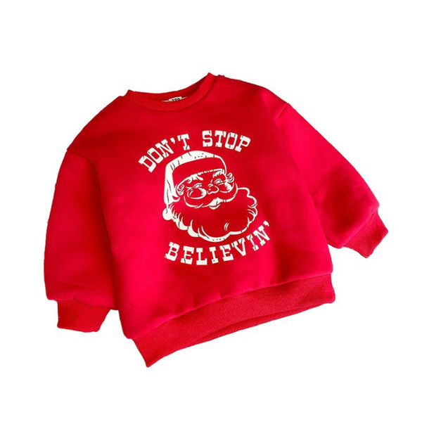 Gyermek pulóver karácsonyi rátéttel és ovális gallérral