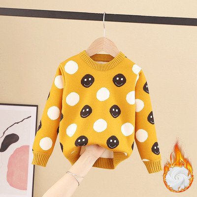 Korszerű gyermekpulóver ovális nyakkivágással, lányoknak és fiúknak egyaránt