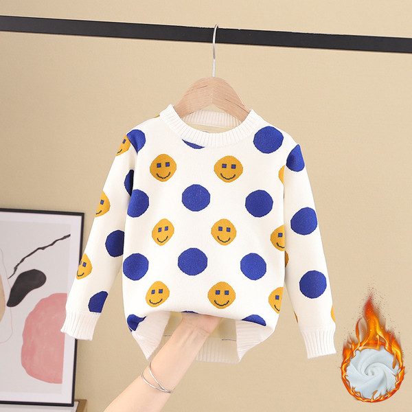 Korszerű gyermekpulóver ovális nyakkivágással, lányoknak és fiúknak egyaránt