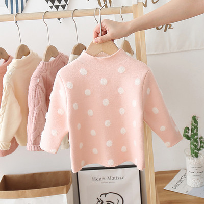 Dječji pulover na točkice za djevojčice