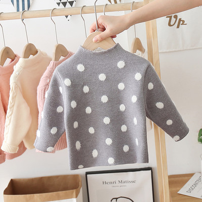 Dječji pulover na točkice za djevojčice