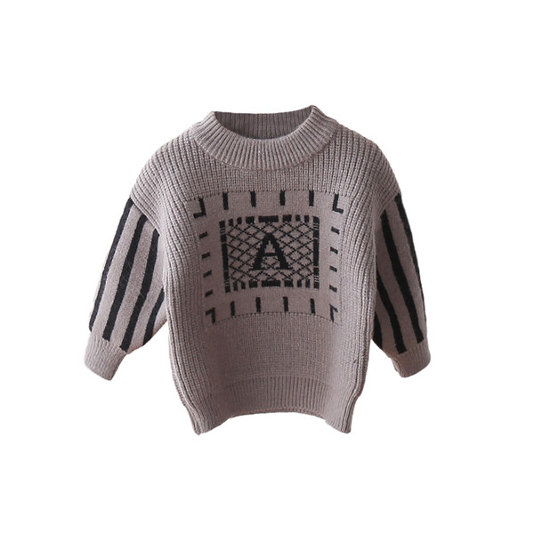 Παιδικό πουλόβερ με οβάλ λαιμόκοψη σε τρία χρώματα