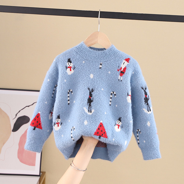 Χειμερινό παιδικό πουλόβερ με χριστουγεννιάτικα μοτίβα κατάλληλα για κορίτσια και αγόρια