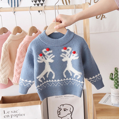 Alkalmi gyerek pulóver lányoknak és fiúknak hímzéssel