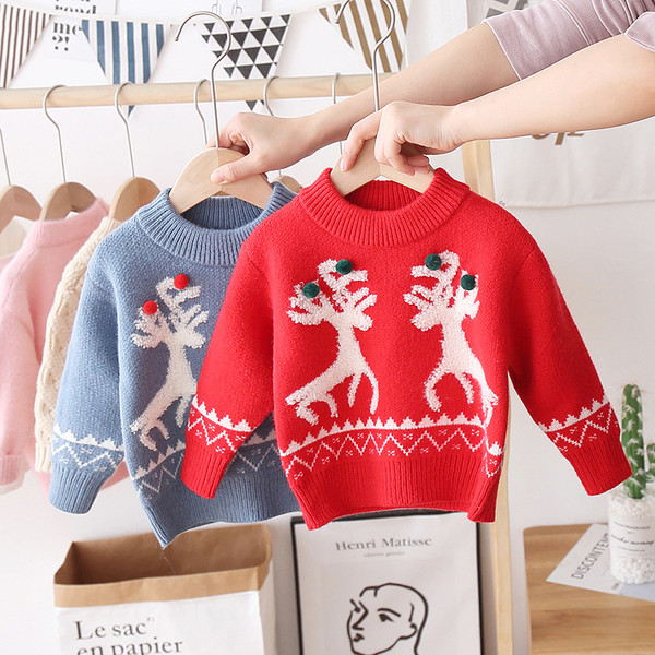 Alkalmi gyerek pulóver lányoknak és fiúknak hímzéssel