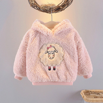 Παιδικό φούτερ για κορίτσια με κουκούλα και απλικέ