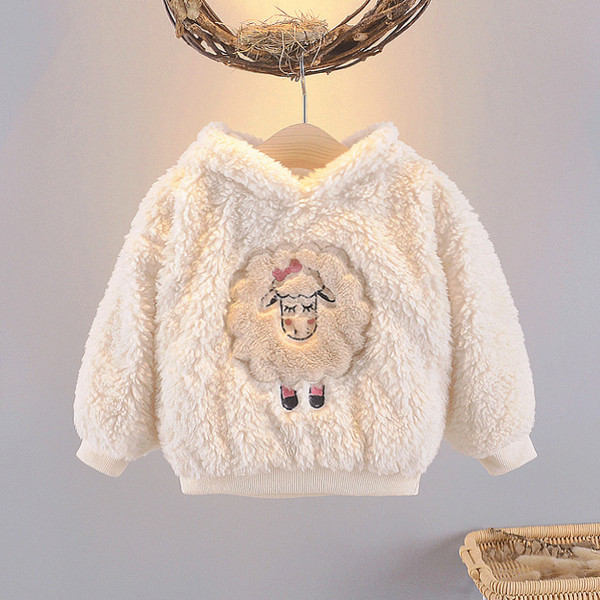 Παιδικό φούτερ  για κορίτσια με κουκούλα και απλικέ