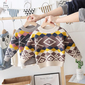 Παιδικό πουλόβερ με χρωματιστό σχέδιο κατάλληλο για κορίτσια και αγόρια