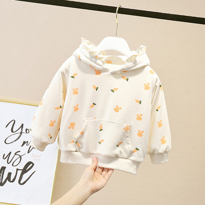 Παιδικό φούτερ για κορίτσια με κουκούλα και τσέπη