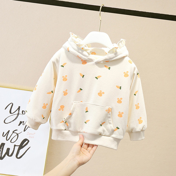 Παιδικό φούτερ για κορίτσια με κουκούλα και τσέπη