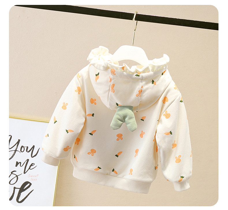 Παιδικό φούτερ για κορίτσια με κουκούλα και τσέπη