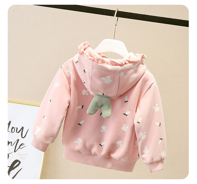 Παιδικό φούτερ για κορίτσια με κουκούλα και τσέπη