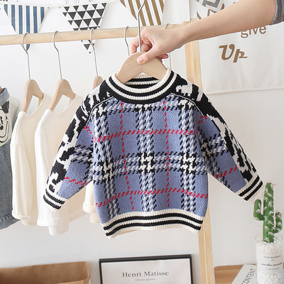 Alkalmi gyerekpulóver ovális nyakkivágással, három színben, alkalmas lányoknak és fiúknak