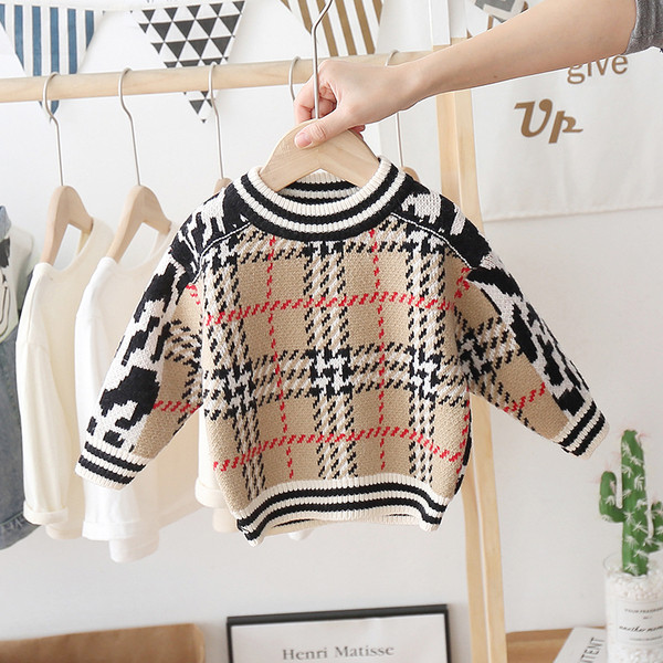 Alkalmi gyerekpulóver ovális nyakkivágással, három színben, alkalmas lányoknak és fiúknak