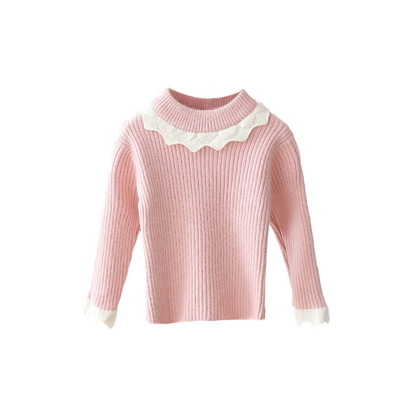 Alkalmi gyerekpulóver ovális nyakkivágással, lányoknak