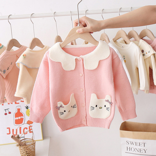 Μοντέρνο παιδικό γιλέκο για κορίτσια με τσέπες και γιακά