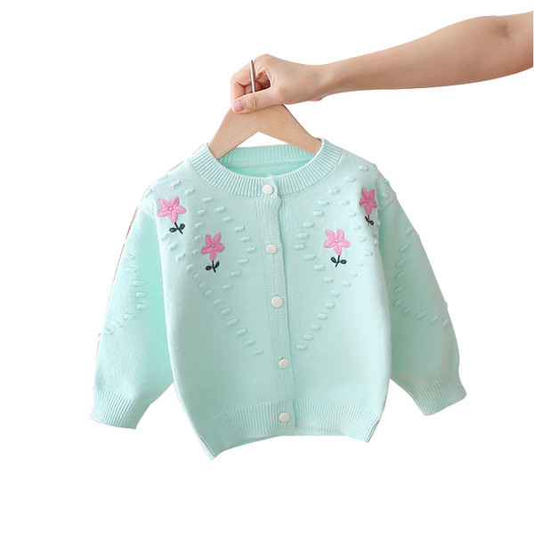 Vesta moderna pentru fete pentru copii cu guler oval si broderie