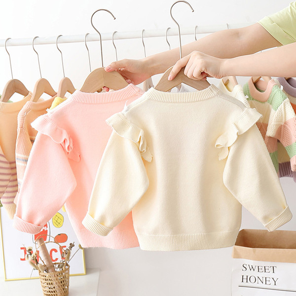 Modern gyerek pulóver lányoknak fürtökkel és szívvel