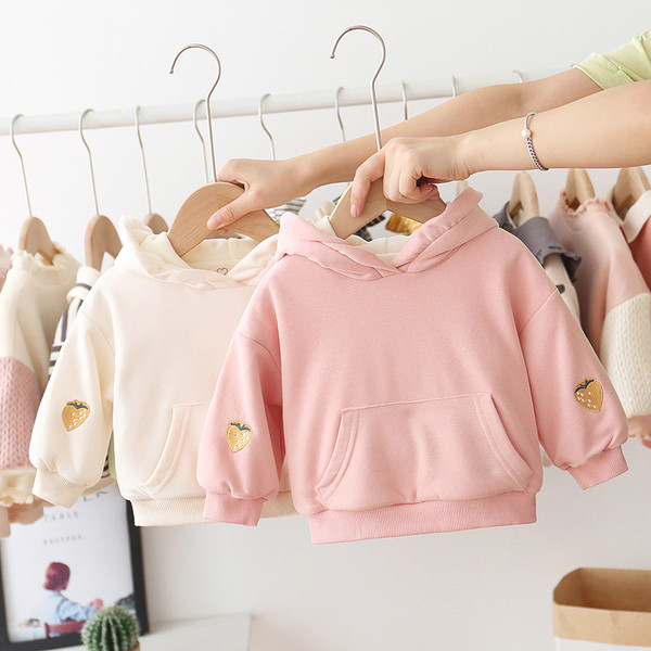 Gyerek pulóver lányoknak kapucnival és hímzéssel