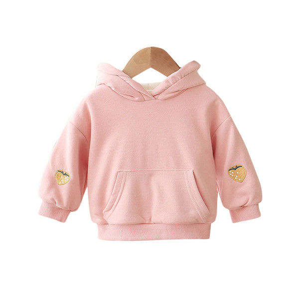 Gyerek pulóver lányoknak kapucnival és hímzéssel