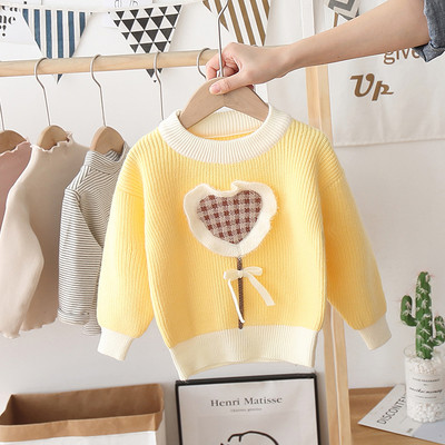 Alkalmi gyerek pulóver ovális nyakkivágással, lányoknak