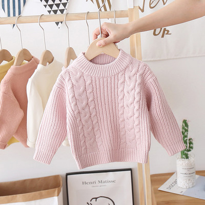 Παιδικό πουλόβερ με οβάλ λαιμόκοψη κατάλληλο για το χειμώνα