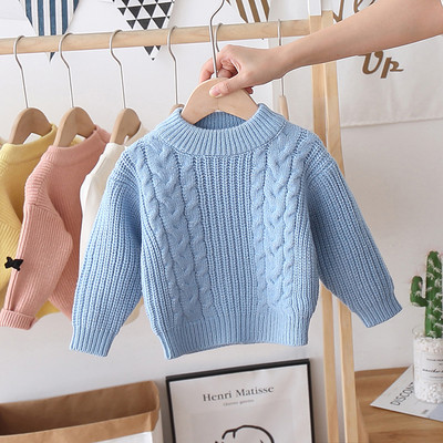 Παιδικό πουλόβερ με οβάλ λαιμόκοψη κατάλληλο για το χειμώνα